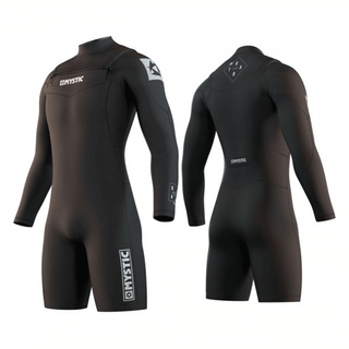 MYSTIC STAR LONGARM SHORTY 3/2 DOUBLE FRONT-ZIP BLACK