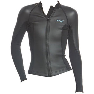 XCEL WOMEN'S AXIS SMOOTHSKIN FRONT ZIP WETSUIT TOP 2/1 BLACK